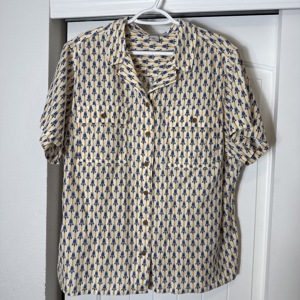 Duluth Shirt Women XLArtisan Paw Navajo Boho Hemp Organic Cotton Button Up